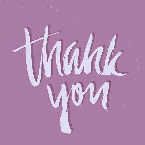 Vector calligraphy. Hand drawn lettering poster. Vintage typography card. Saying thank you